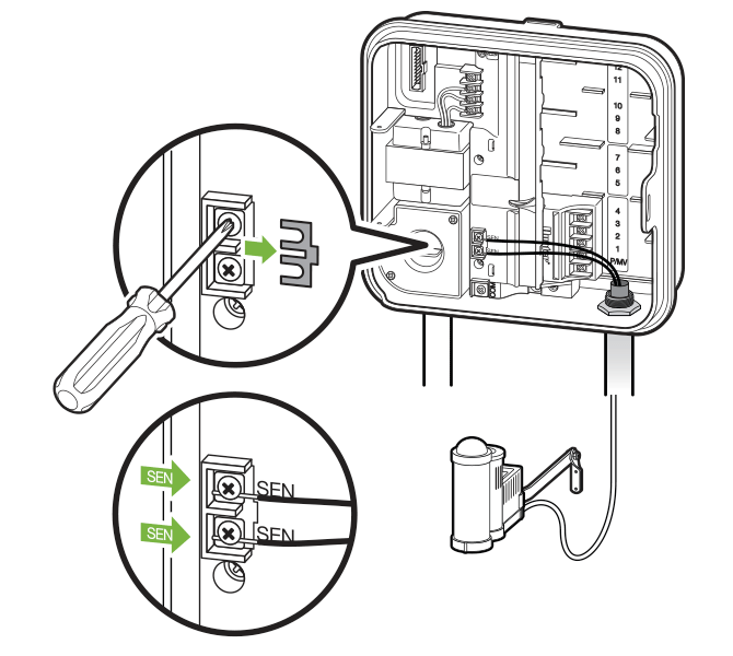 Connecting a Hunter “Clik” Weather Sensor