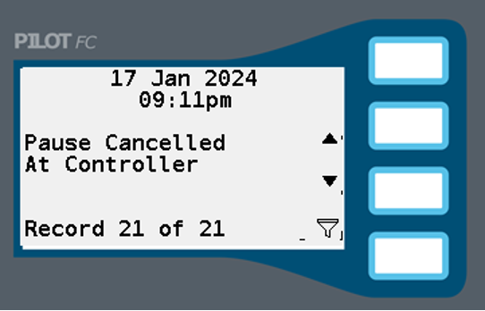 Image showing the selected log's entries.