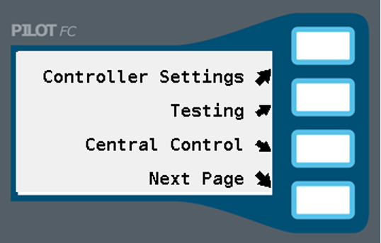 Image showing the screen with options, Next Page option shown.