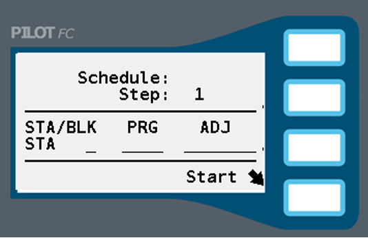 Run Schedule menu