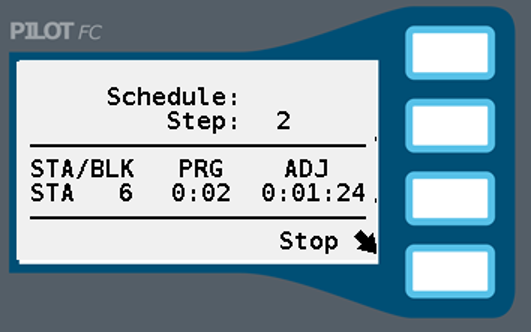 Schedules screen