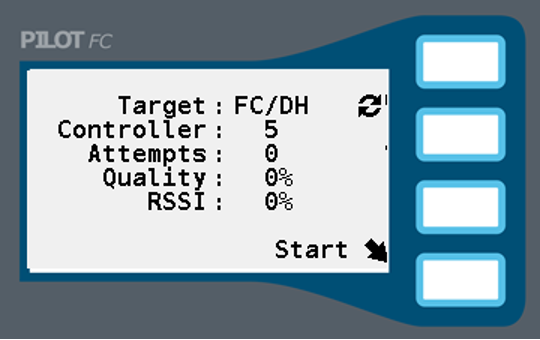 Image of the test screen before start.