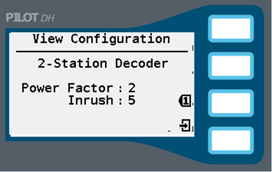 Image of the screen showing the details of the configuration.