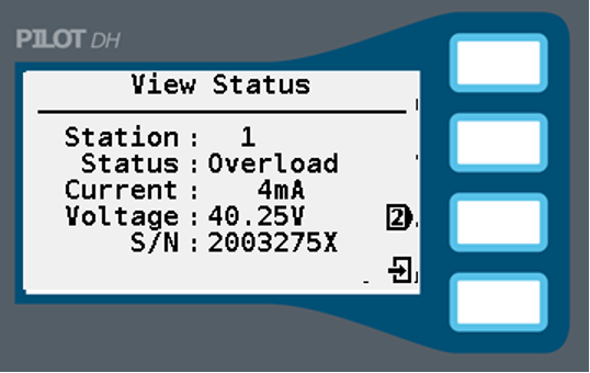 Image of the screen showing the View Status details.