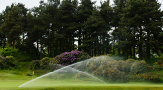 Golf Rotors Being Used on Golf Fairway